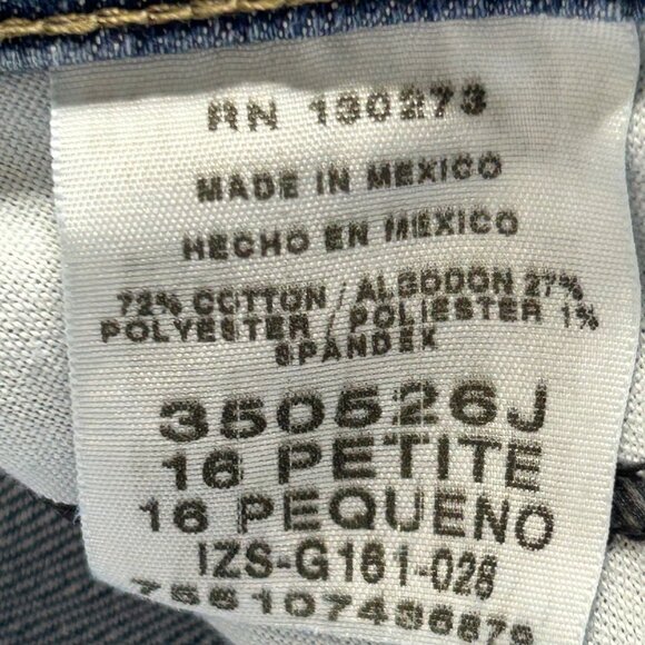 Lee At The Waist 16 Petite Blue Jeans - Picture 12 of 12